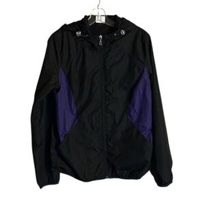Catalina Black and Purple Women’s Windbreaker Jacket Size Large